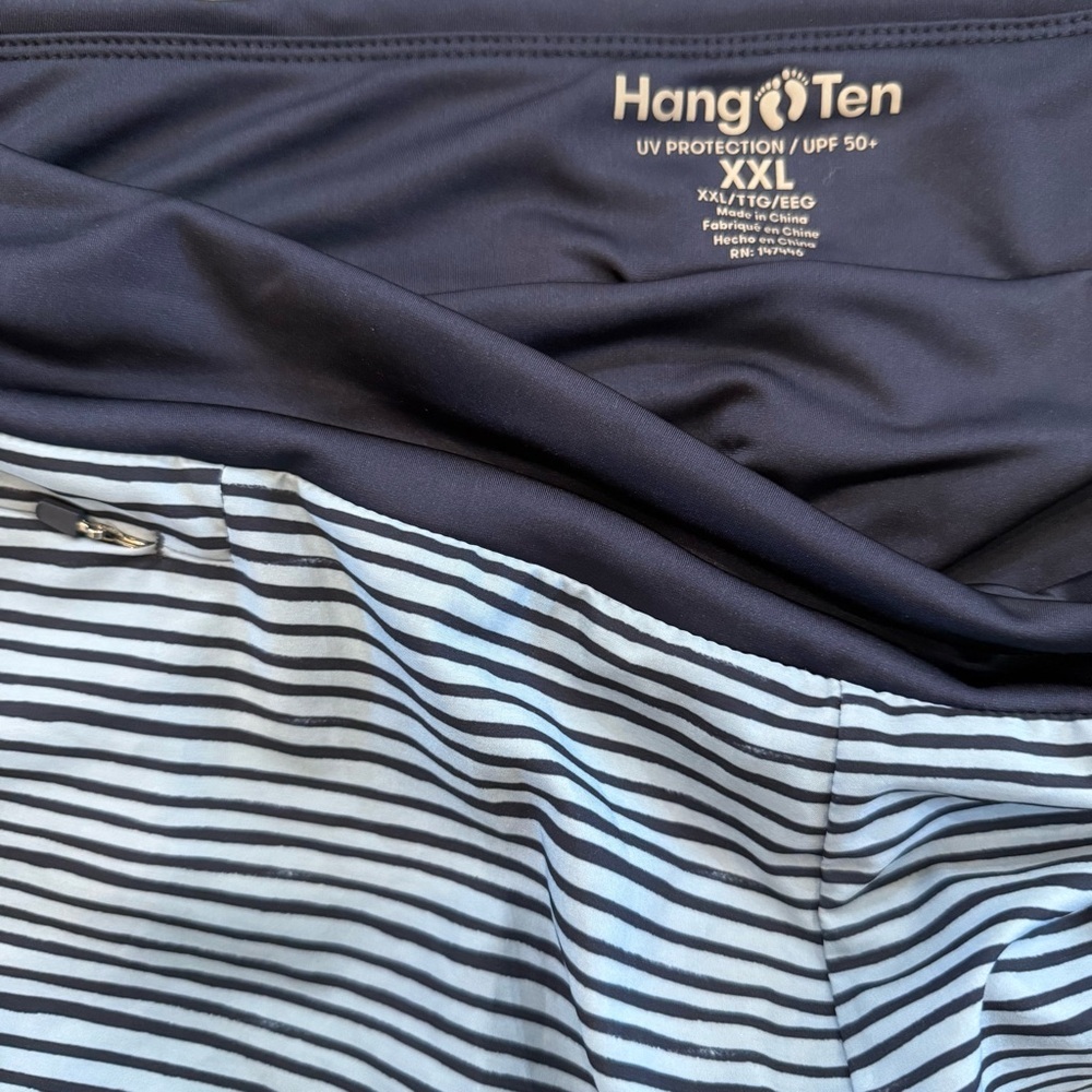 NWOT Hang Ten Navy Striped Dockside Fully Lined Shorts - Picture 3 of 4